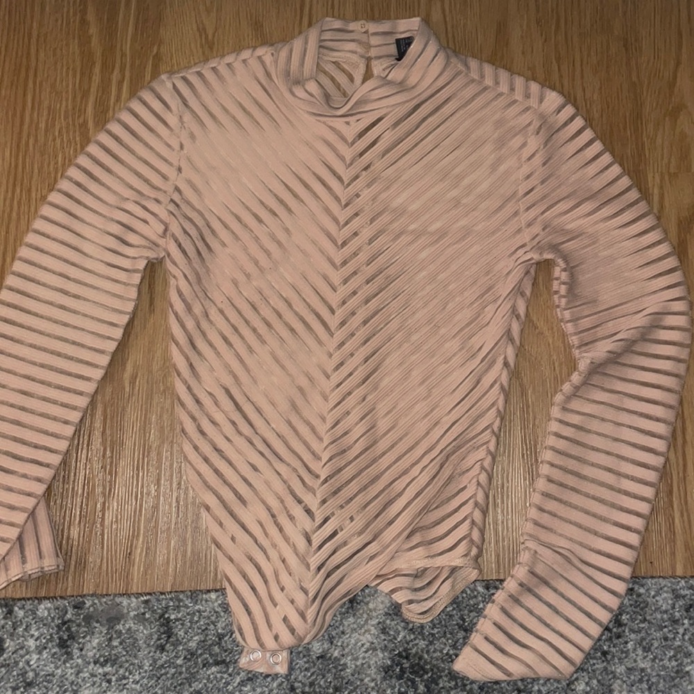 LONG SLEEVE NUDE BODY SUIT (THONG)